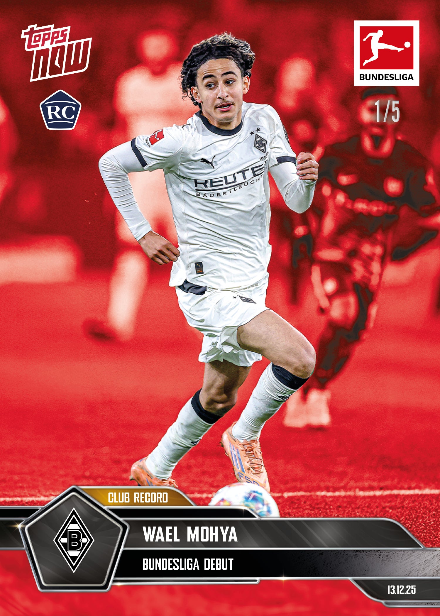 Wael Mohya - 2025-26 Bundesliga Topps NOW - Card 81 - PR: 1512 - Image 3