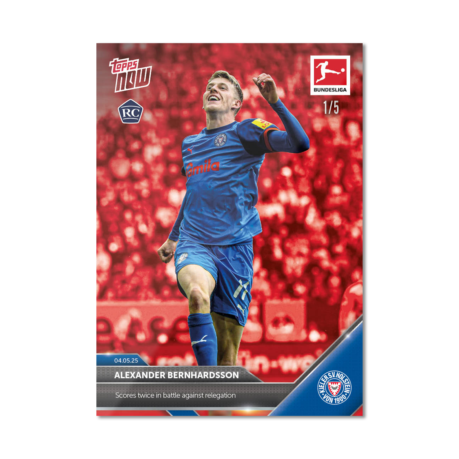 Alexander Bernhardsson - 2024-25 Bundesliga Topps NOW - Card 181 - PR: 86 - Image 3