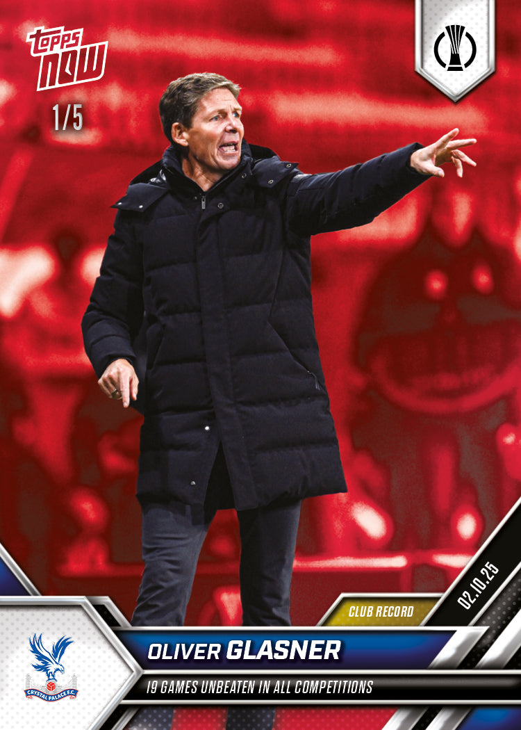 Oliver Glasner - 2025-26 UECL Topps NOW - Card 1 - PR: 224 - Image 3