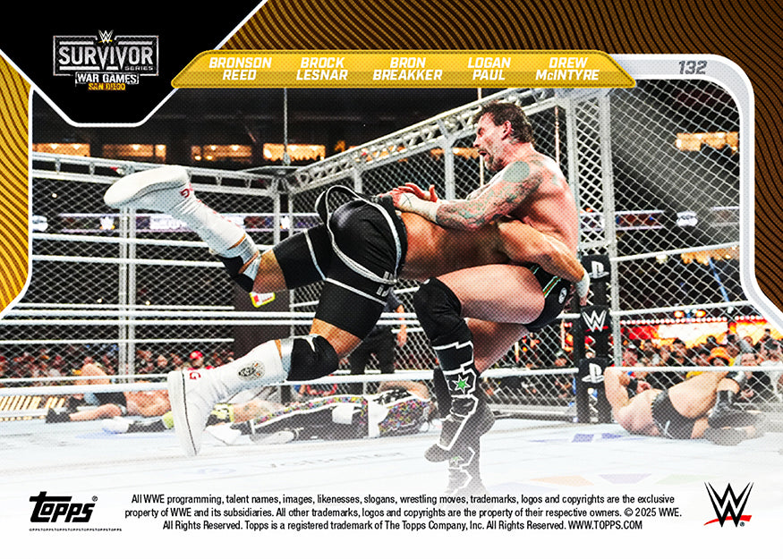 Reed / Lesnar / Breakker / Paul / McIntyre - 2025 WWE Topps NOW - Card 132 - PR: 880 - Image 2