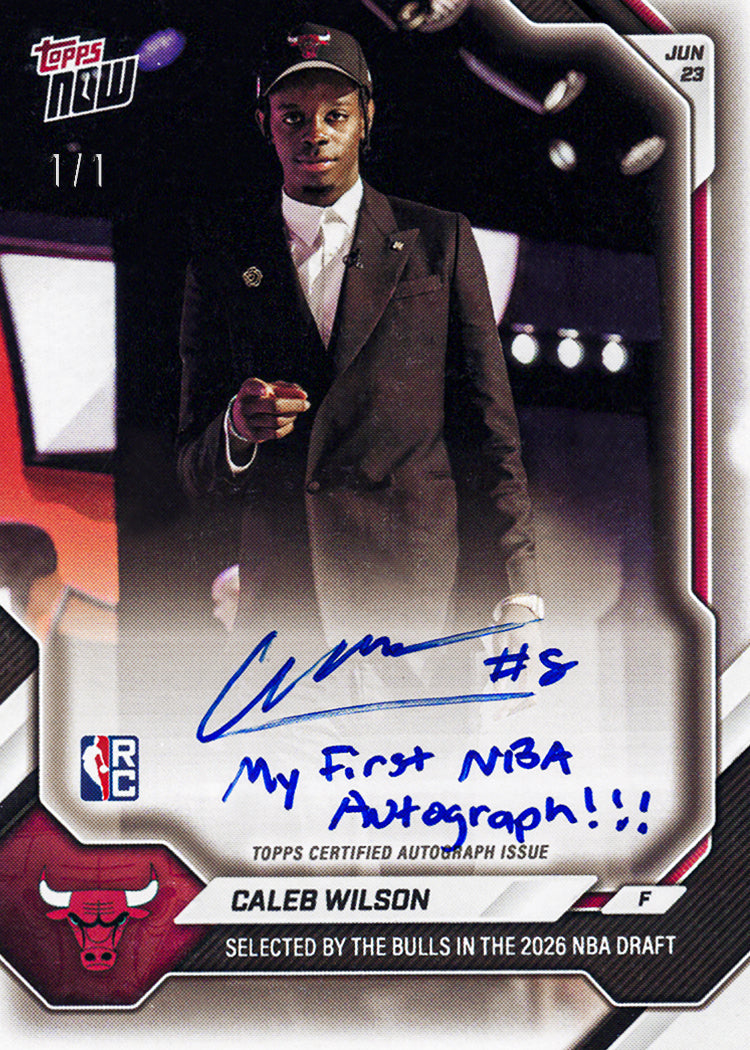 Caleb Wilson - 2026-27 NBA Topps NOW - Card CWIL - PR: 14920 - Image 2