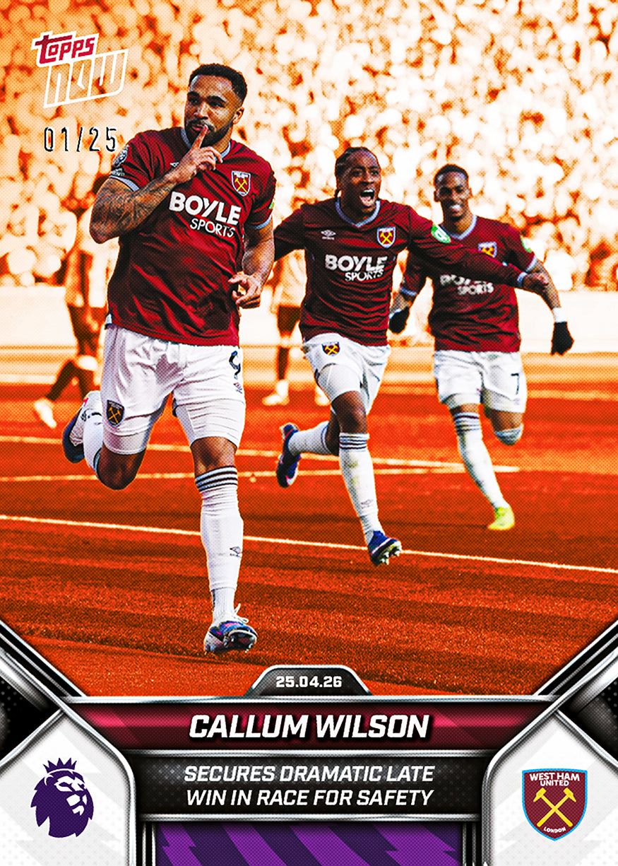 Callum Wilson - 2025-26 Premier League Topps NOW - Card 181 - PR: 241 - Image 5