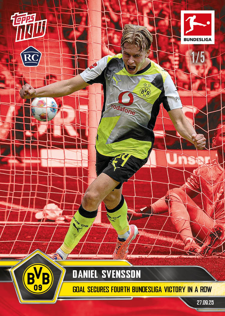 Daniel Svensson - 2025-26 Bundesliga Topps NOW - Card 34 - PR: 464 - Image 3