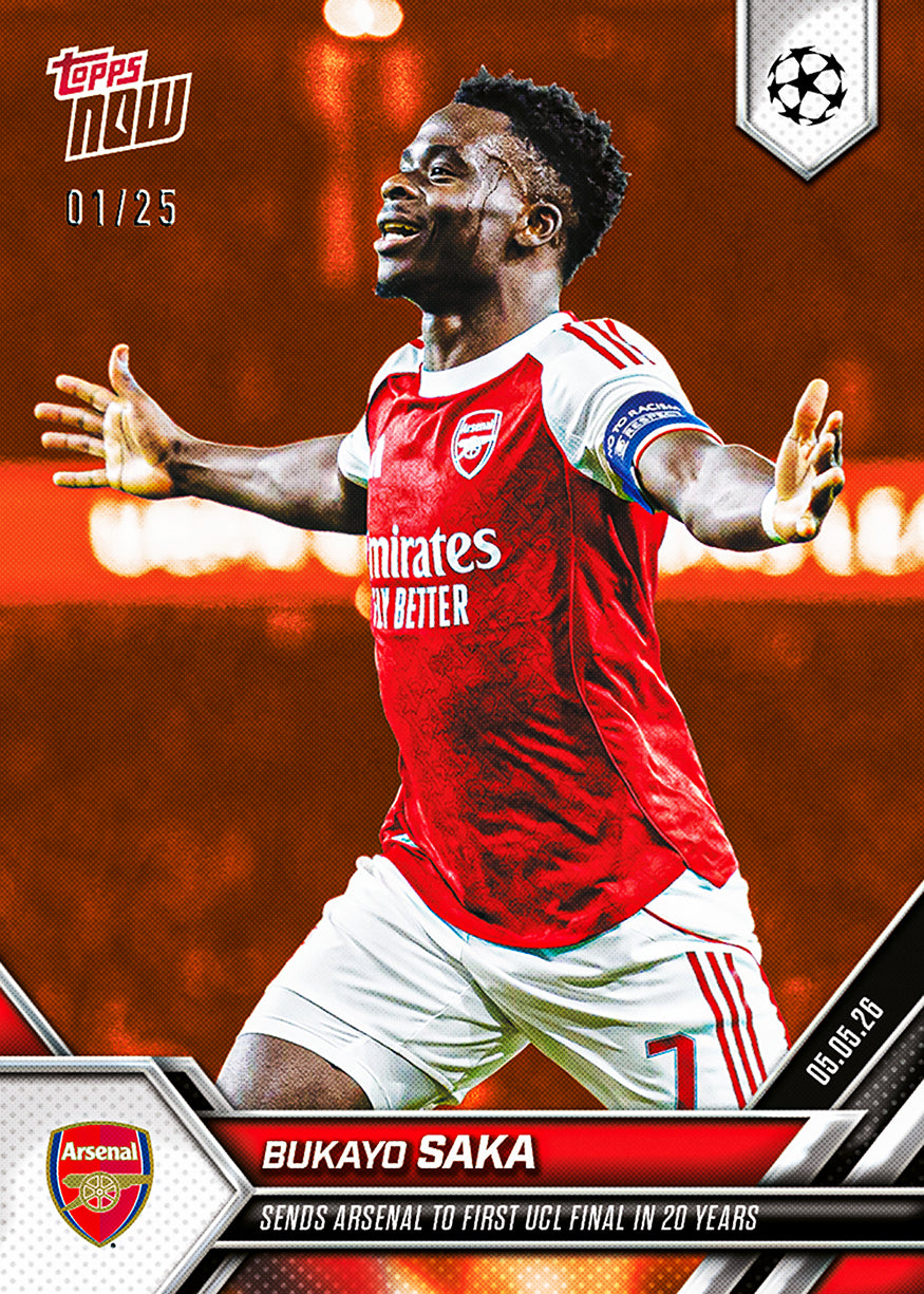 Bukayo Saka - 2025-26 UCL Topps NOW - Card 132 - PR: 3744 - Image 6