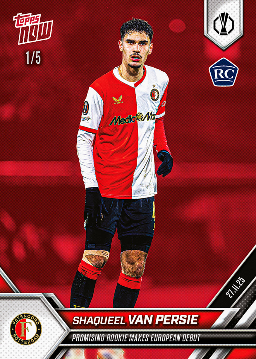 Shaqueel van Persie - 2025-26 UEL Topps NOW - Card 11 - PR: 881 - Image 3