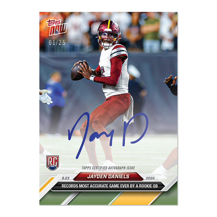 Jayden Daniels - 2024 TOPPS NOW Football Card 5 - LOOK FOR AUTOS - PR: 27,411 - Image 3