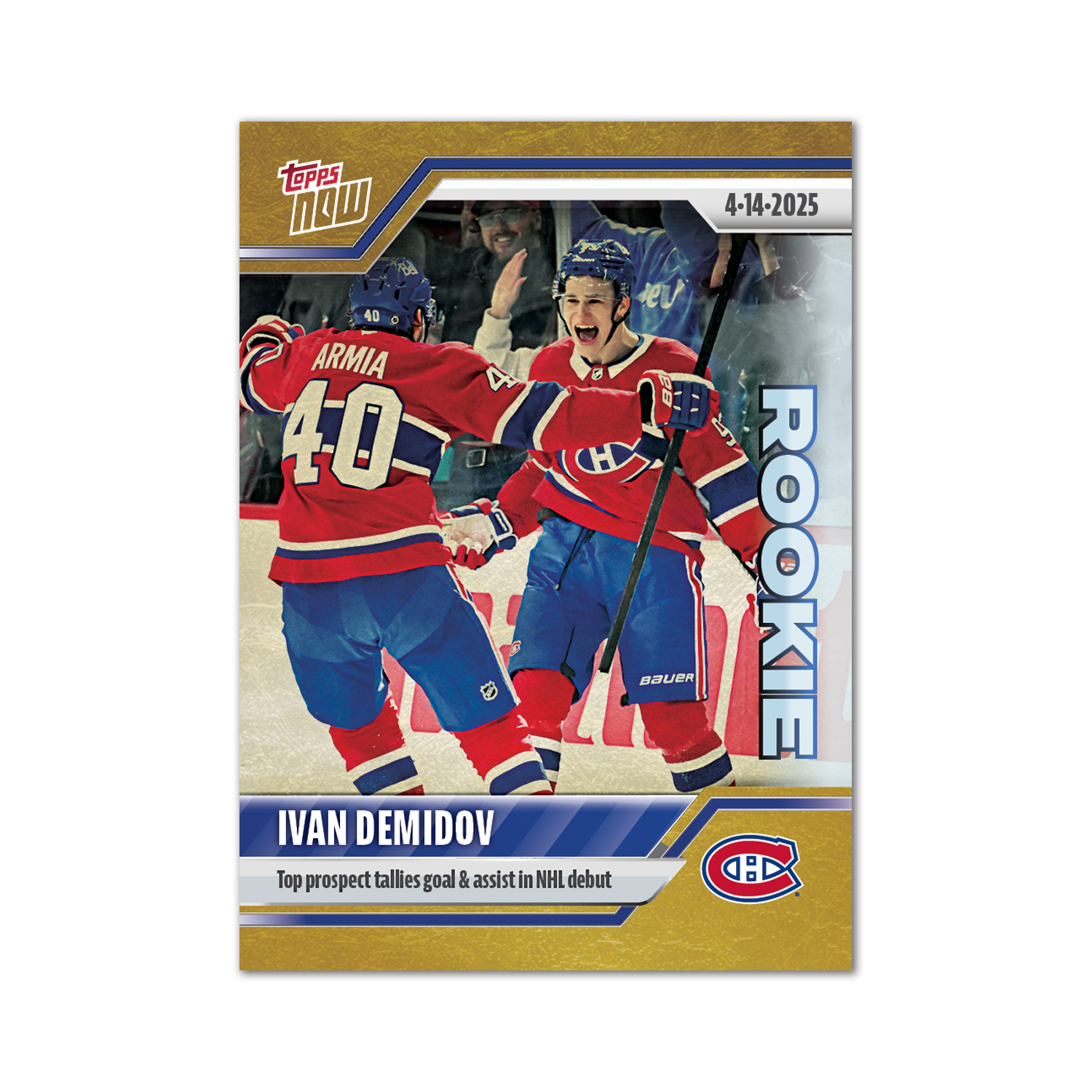 Ivan Demidov - 2024-25 NHL Topps NOW - Sticker # 159 Pack - PR: 1175 - Image 2