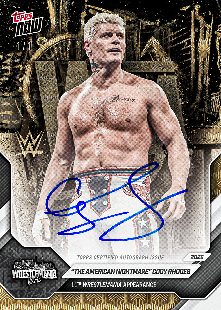 Alternative view of 2026 WrestleMania Vegas Set – WWE Topps NOW - 15-Card Set - PR: 5847