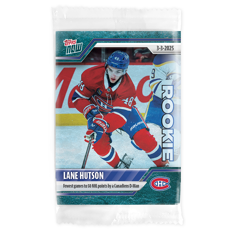 Lane Hutson - 2024-25 NHL Topps NOW - Sticker # 125 Pack - PR: 415 - Image 3