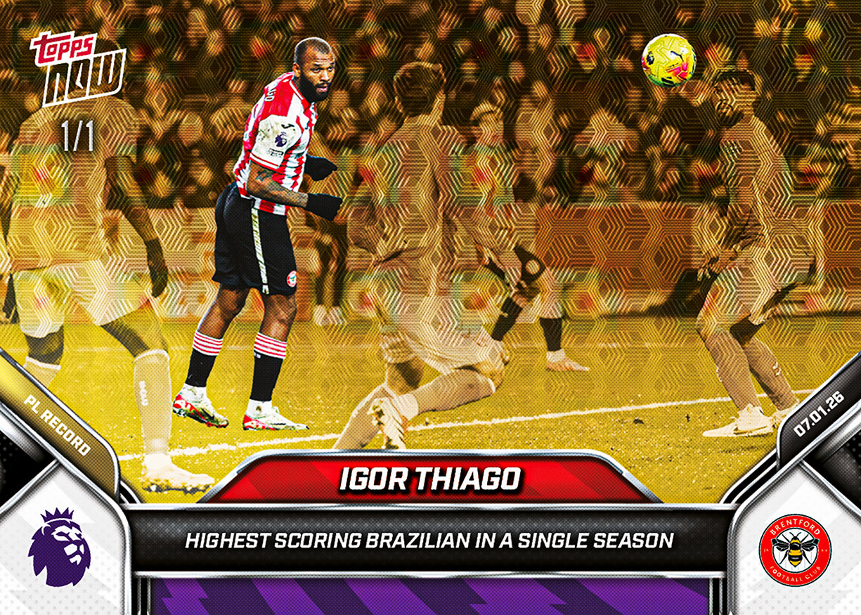 Igor Thiago - 2025-26 Premier League Topps NOW - Card 105 - PR: 242 - Image 2