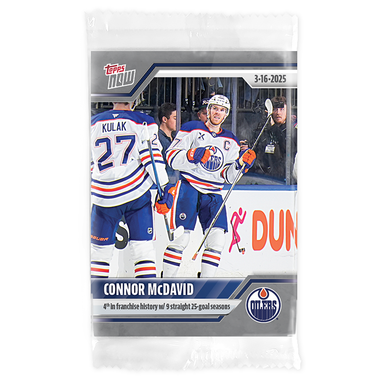 Connor McDavid - 2024-25 NHL Topps NOW - Sticker # 135 Pack - PR: 225