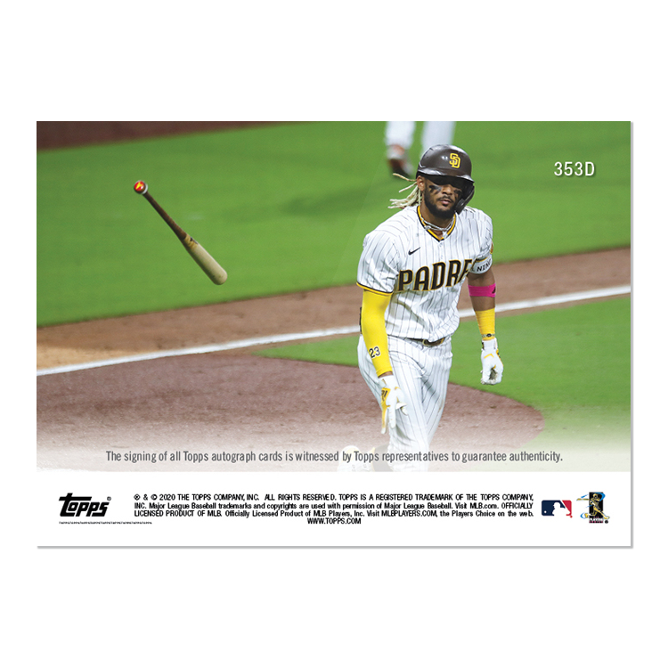 On-Card Auto # to 10 - Fernando Tatis Jr. - MLB TOPPS NOW Card 353D - Image 2