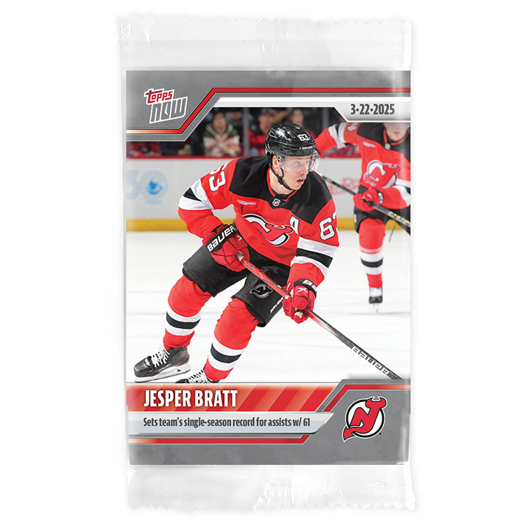 Jesper Bratt - 2024-25 NHL Topps NOW - Sticker # 139 Pack - PR: 125