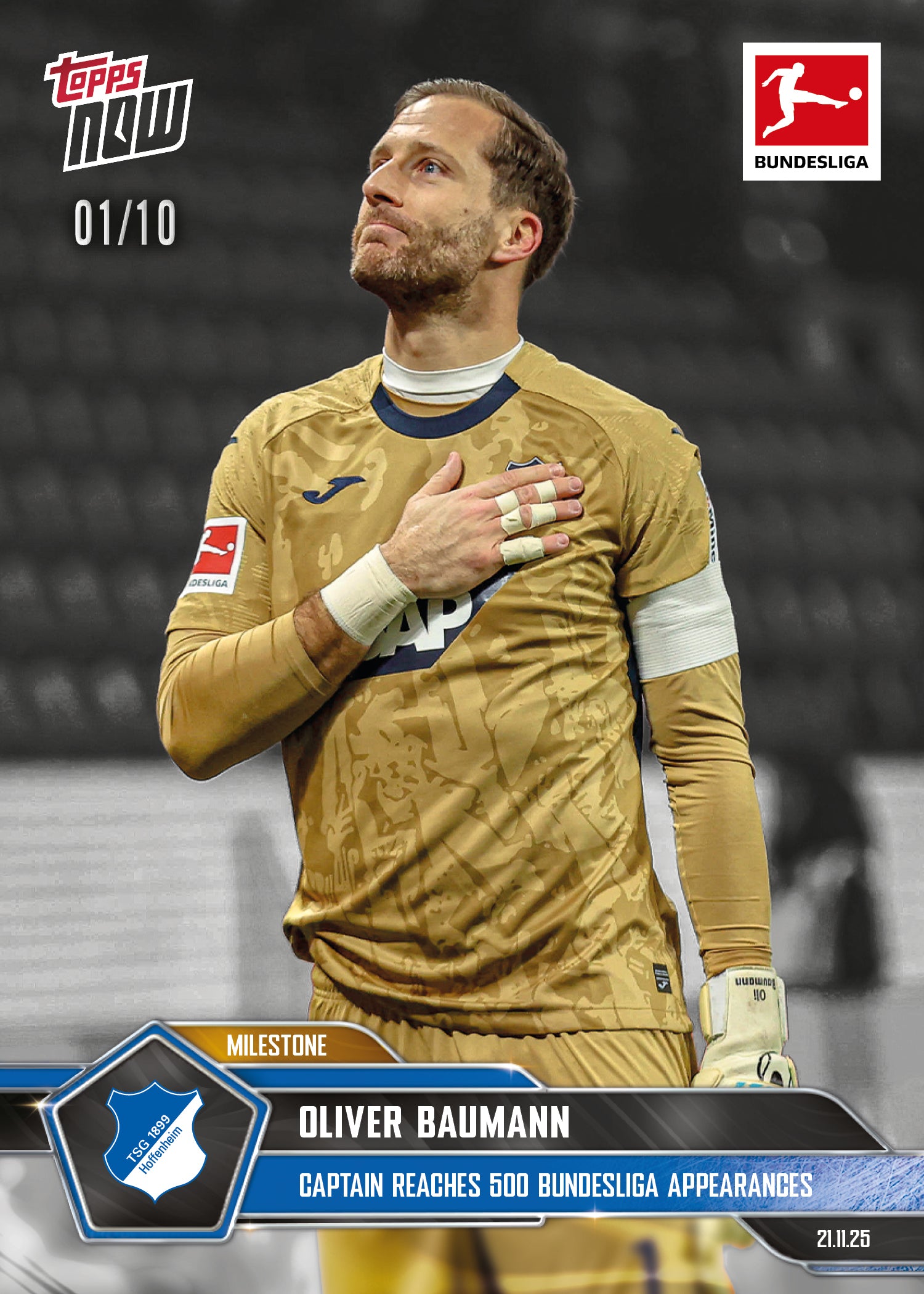 Oliver Baumann - 2025-26 Bundesliga Topps NOW - Card 62 - PR: 267 - Image 4