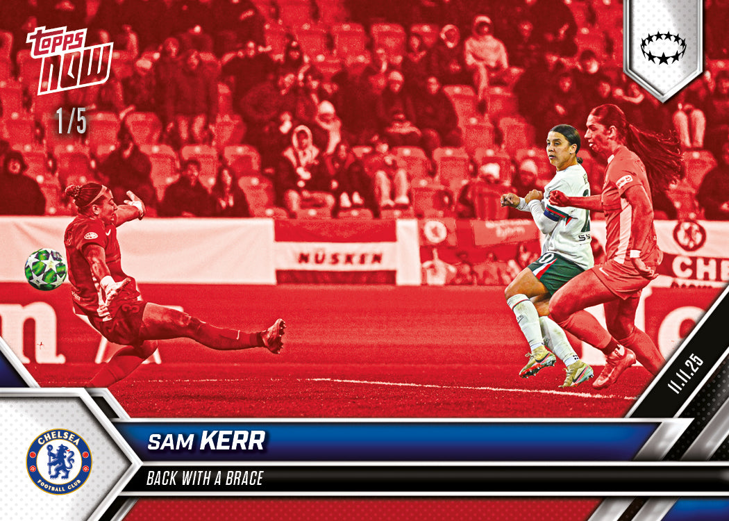 Sam Kerr - 2025-26 UWCL Topps NOW - Card 7 - PR: 156 - Image 3