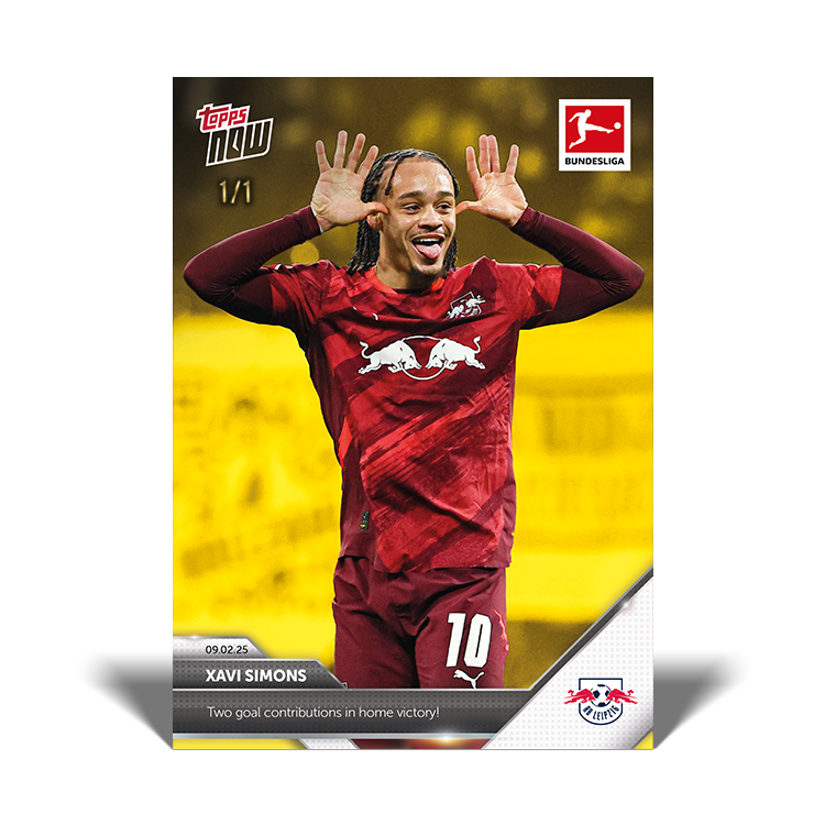 Xavi Simons - Two goal contributions in home victory! - 24/25 Bundesliga Topps NOW Card 120 - PR: 140 - Image 3