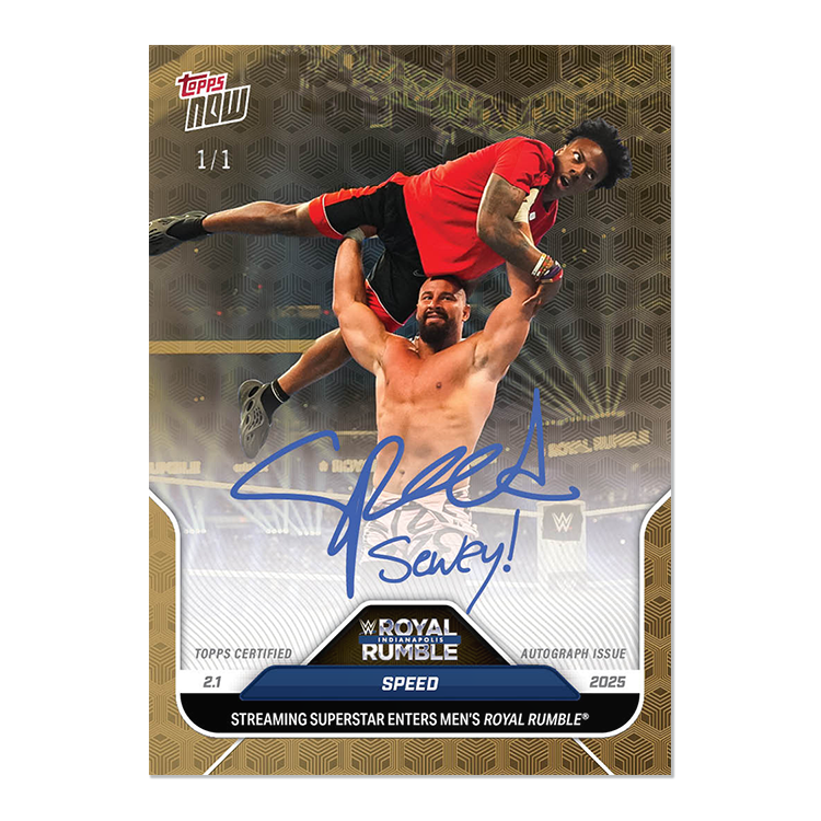 Speed - 2025 WWE Topps NOW - Card 15 - LOOK FOR AUTOS - PR: 12,409 - Image 2