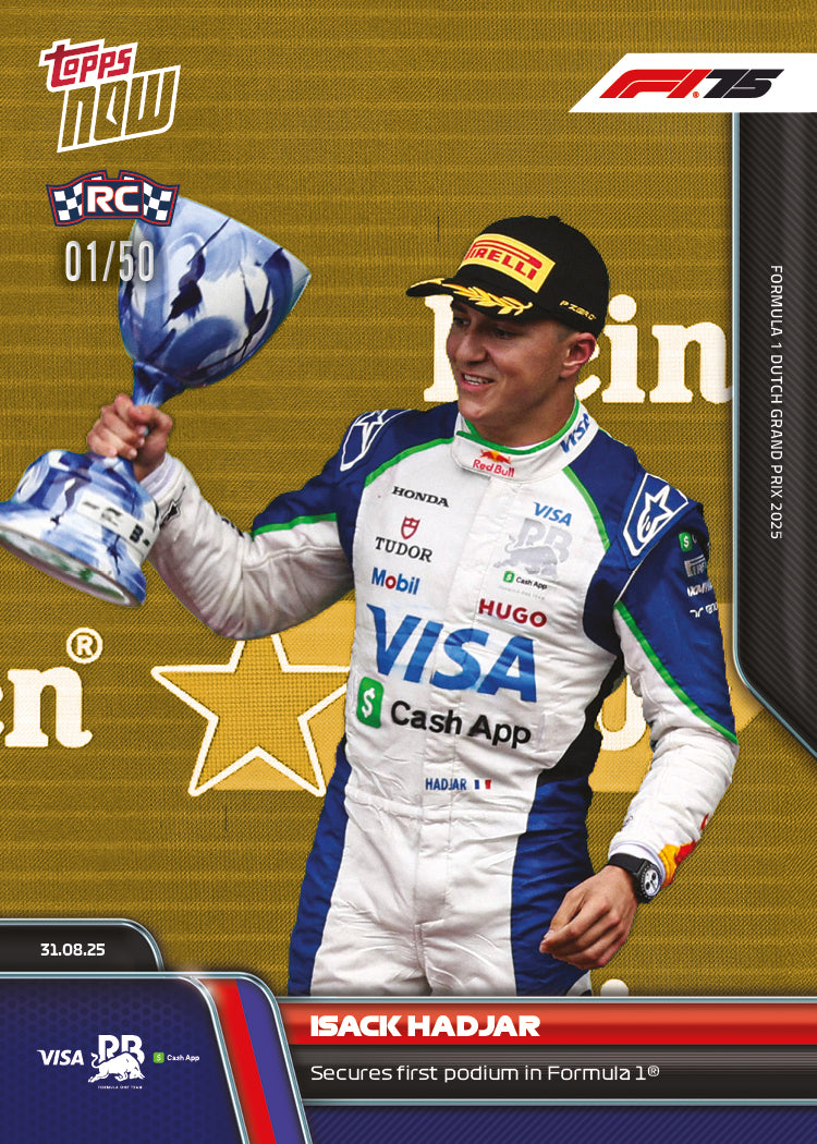 Isack Hadjar - 2025 Formula 1 Topps NOW - Card 58 - PR: 5891 - Image 7
