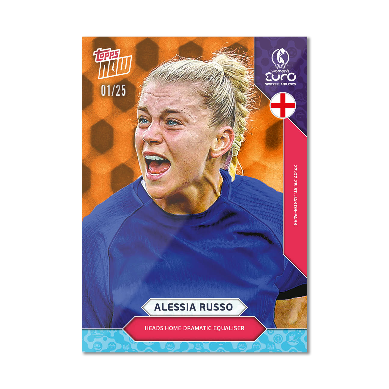 Alessia Russo - UEFA Women’s EURO 2025™ Topps NOW - Card 29 - LOOK FOR AUTO-RELICS - PR: 800 - Image 7