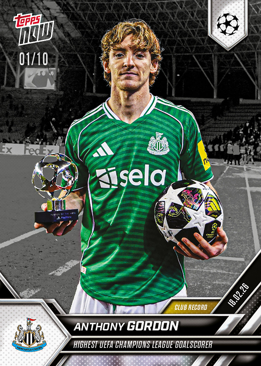 Anthony Gordon - 2025-26 UCL Topps NOW - Card 92 - PR: 589 - Image 4