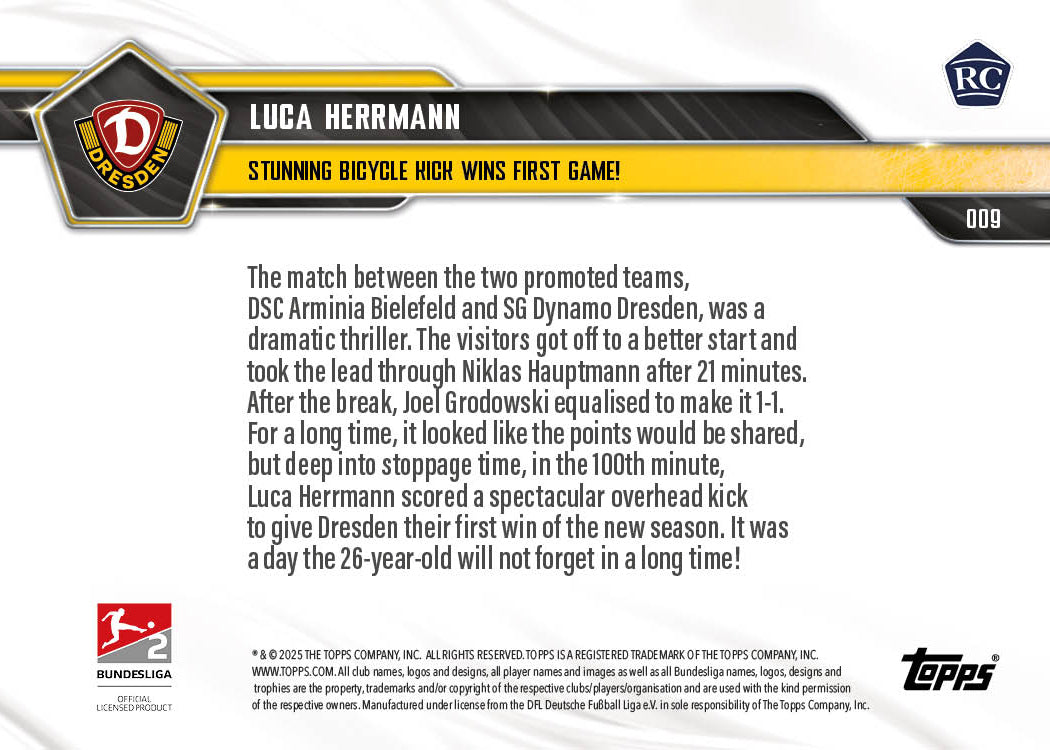Luca Herrmann - 2025-26 Bundesliga Topps NOW - Card 9 - PR: 370 - Image 7