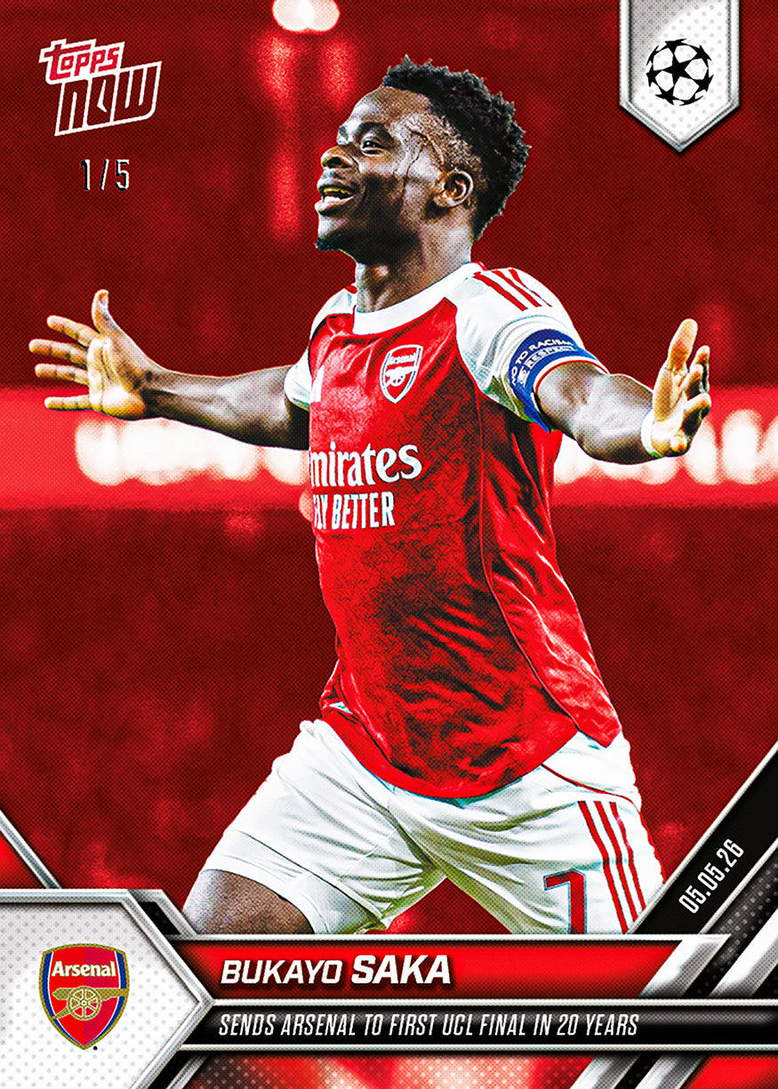 Bukayo Saka - 2025-26 UCL Topps NOW - Card 132 - PR: 3744 - Image 4