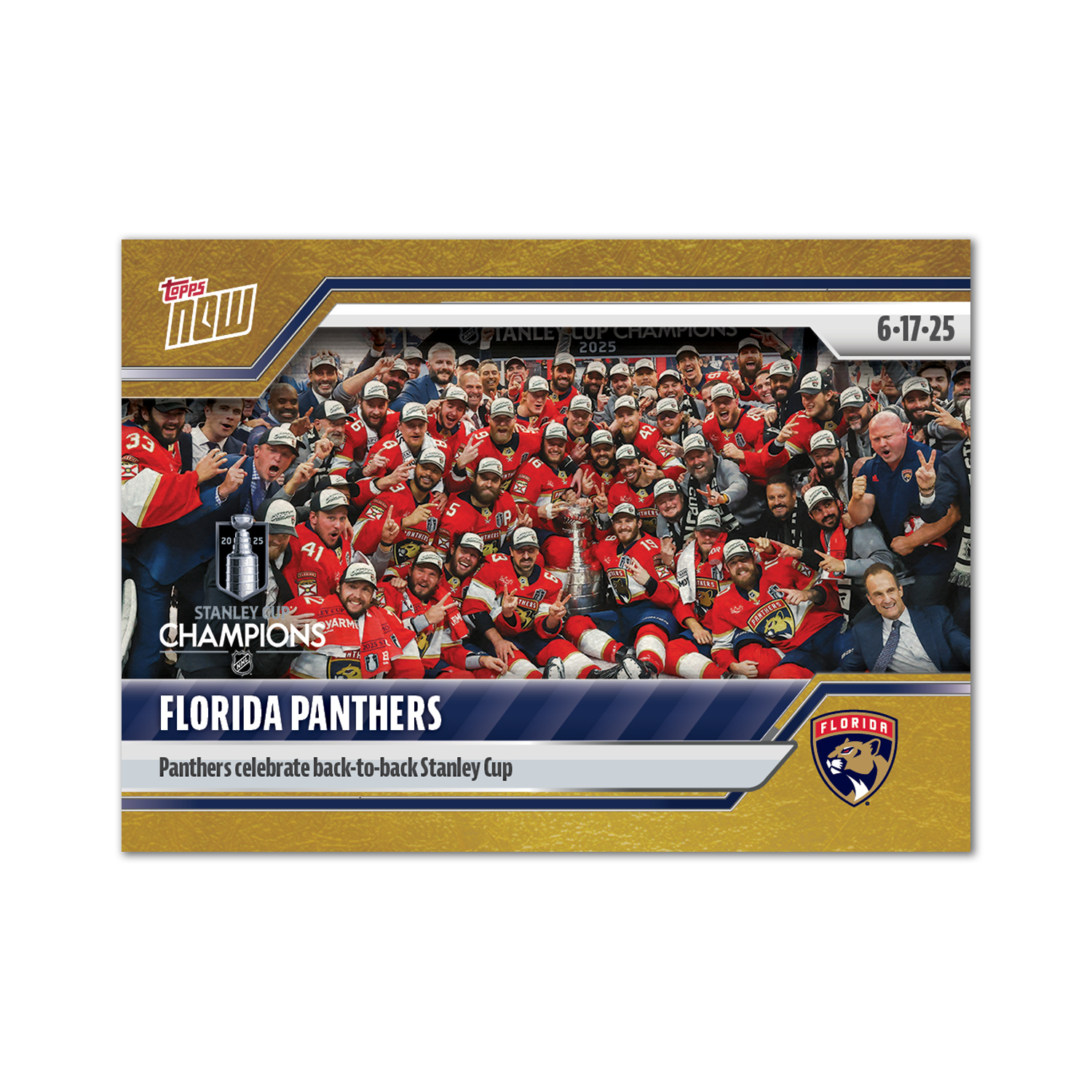 Florida Panthers - 2024-25 NHL Topps NOW - Sticker # 210 Pack - PR: 1105 - Image 2