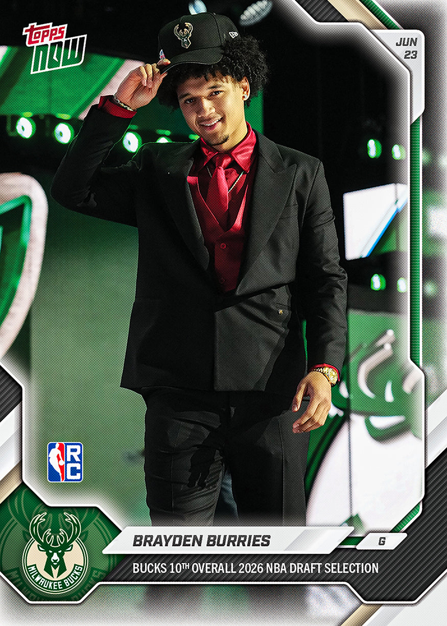 Brayden Burries - 2026-27 NBA Topps NOW - Card BBUR - PR: 2080