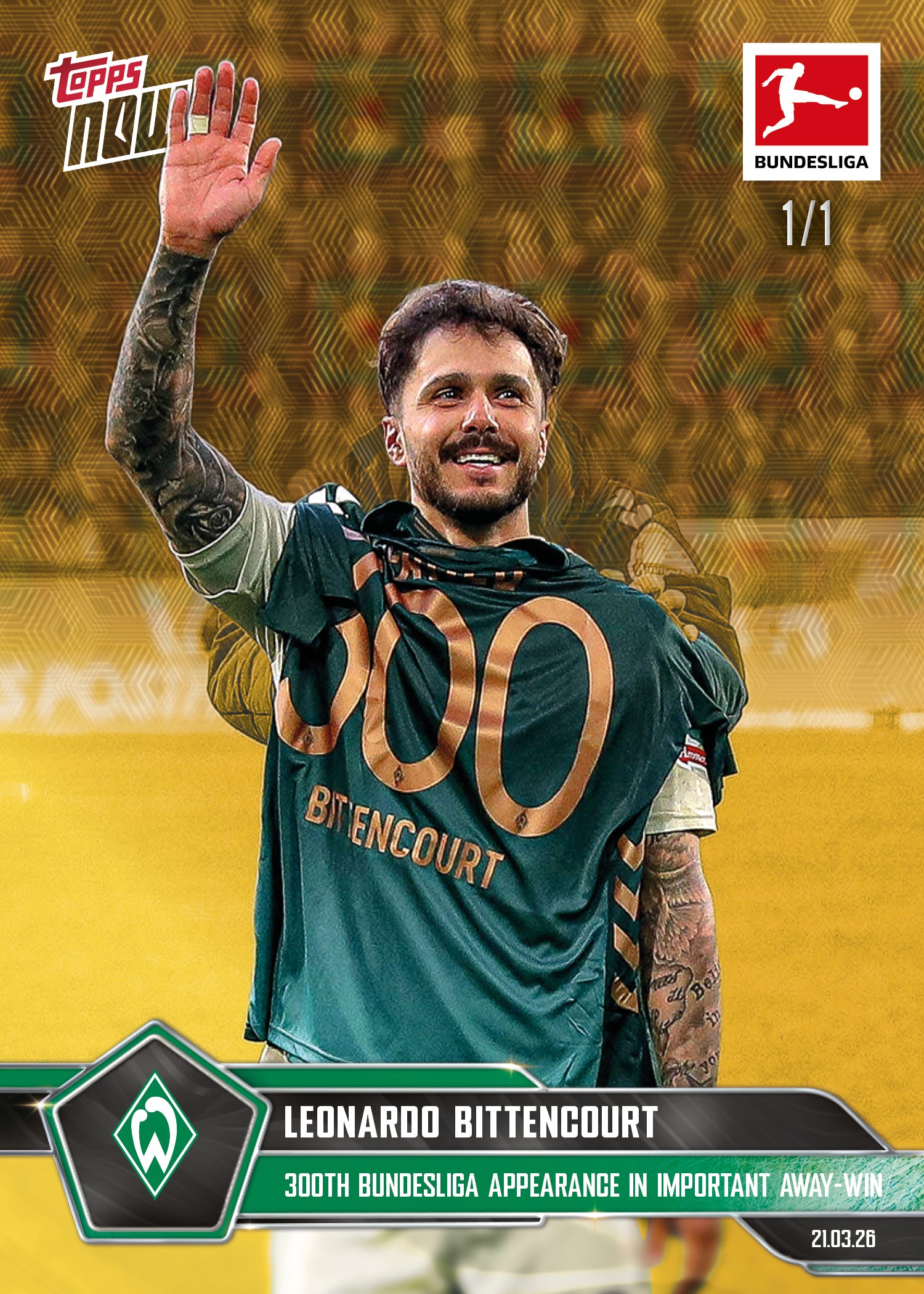 Leonardo Bittencourt - 2025-26 Bundesliga Topps NOW - Card 153 - PR: 267 - Image 2