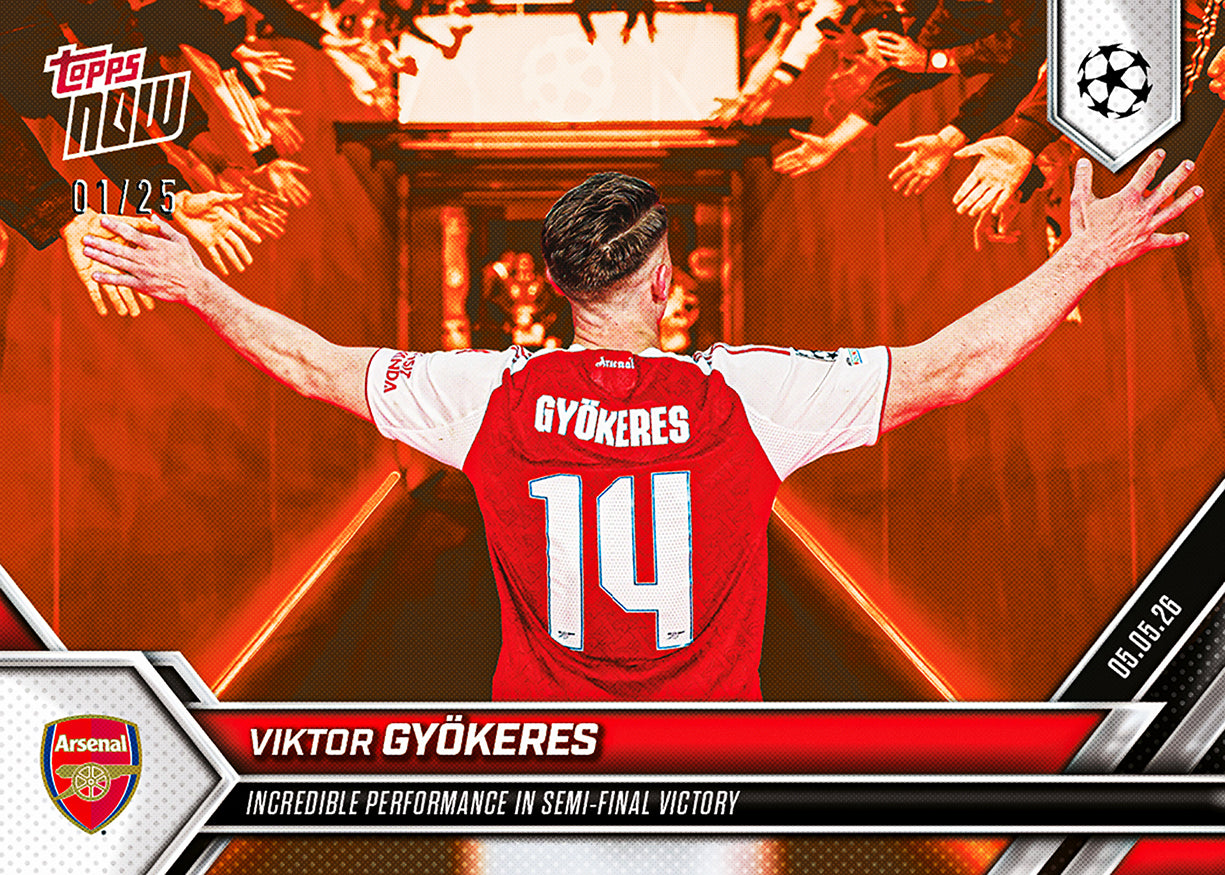 Viktor Gyökeres - 2025-26 UCL Topps NOW - Card 133 - PR: 2271 - Image 5