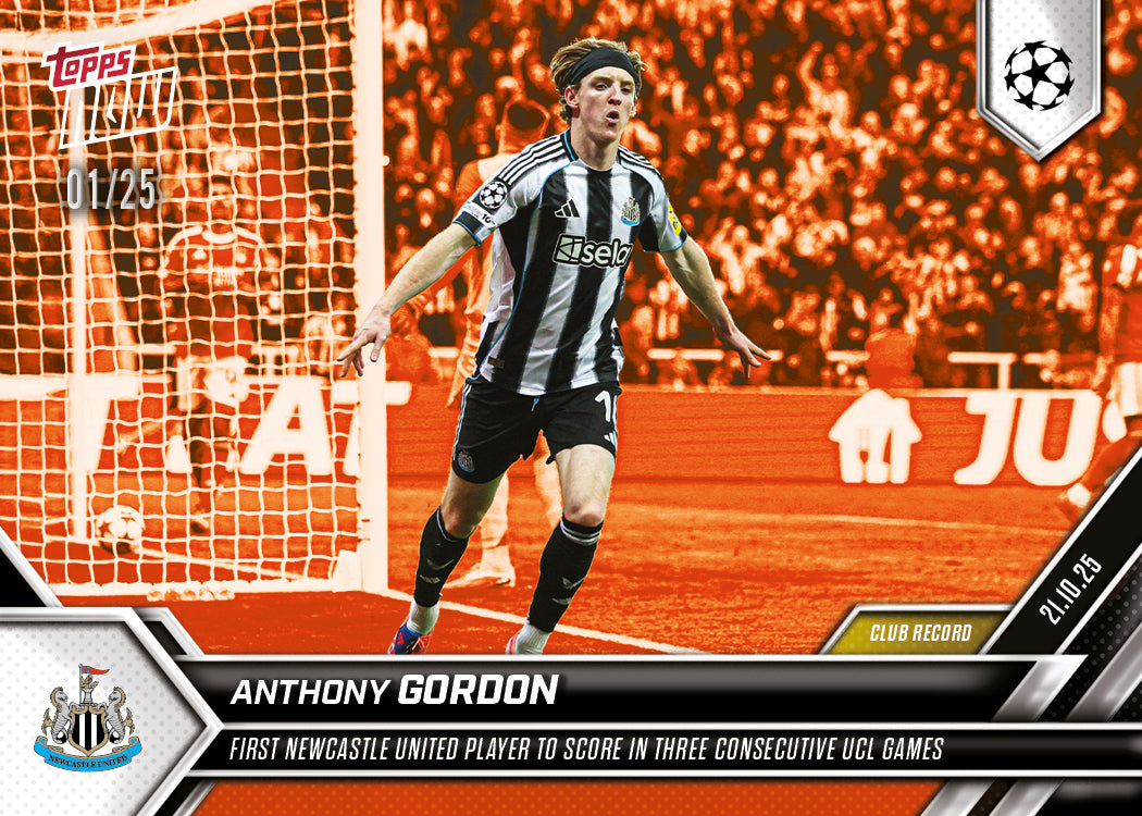 Anthony Gordon - 2025-26 UCL Topps NOW - Card 35 - PR: 294 - Image 5