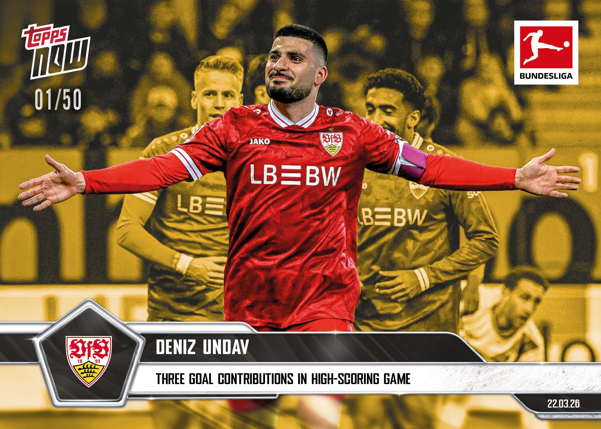 Deniz Undav - 2025-26 Bundesliga Topps NOW - Card 156 - PR: 204 - Image 6