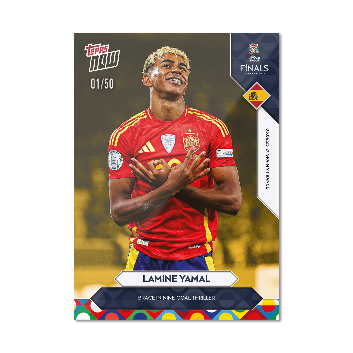 Lamine Yamal - 2025 UEFA Nations League Topps NOW - Card 2 - PR: 6451 - Image 6