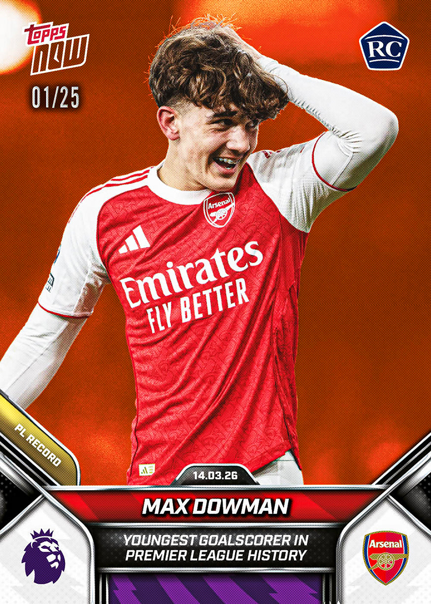 Max Dowman - 2025-26 Premier League Topps NOW - Card 156 - PR:75021 - Image 8