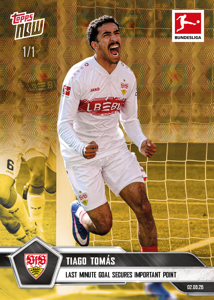 Tiago Tomás - 2025-26 Bundesliga Topps NOW - Card 184 - PR: 148 - Image 2