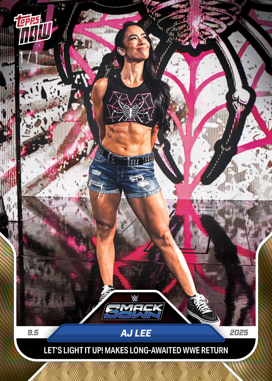 Alternative view of AJ Lee - 2025 WWE Topps NOW - Card 92 - PR: 14948