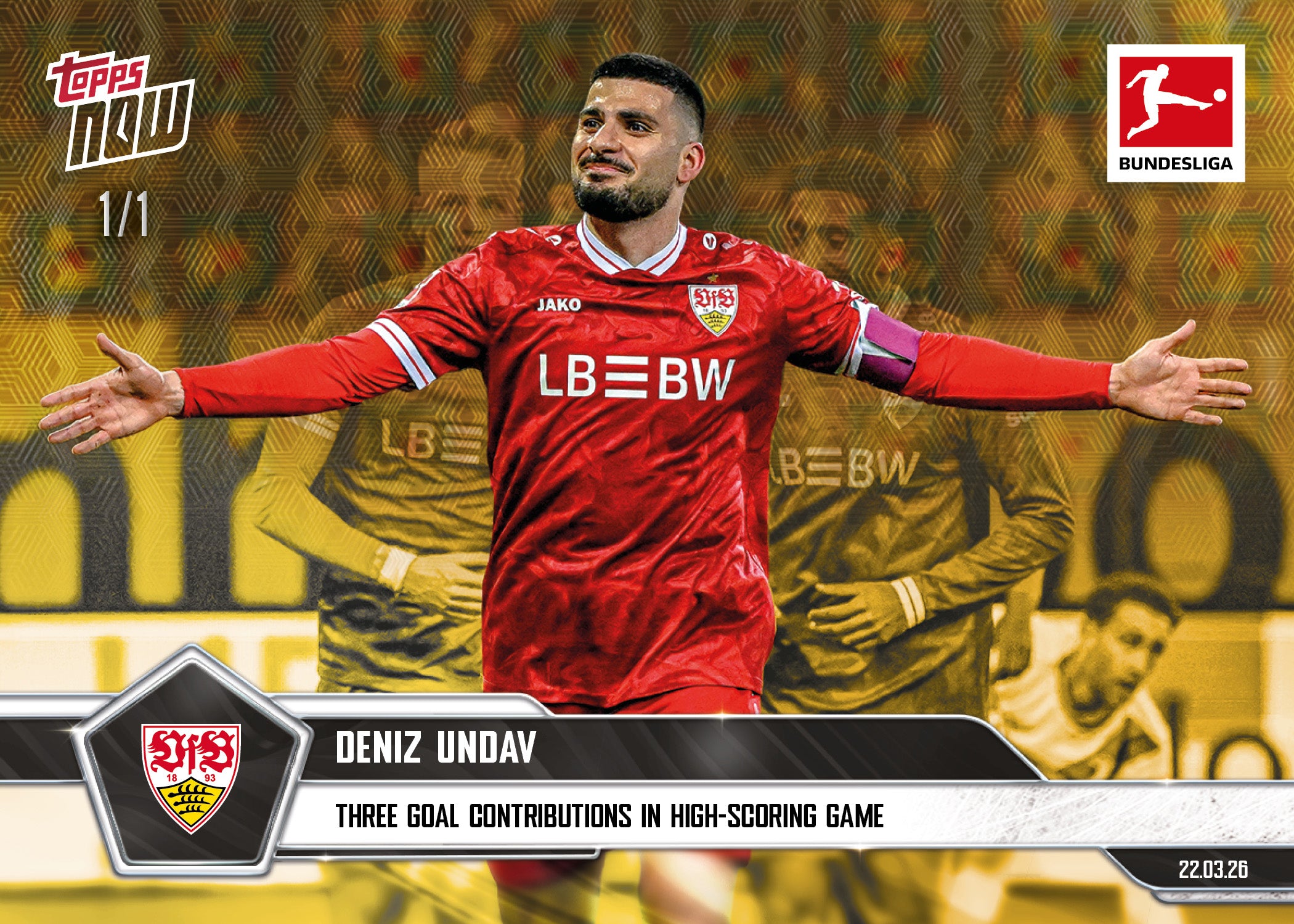 Deniz Undav - 2025-26 Bundesliga Topps NOW - Card 156 - PR: 204 - Image 2