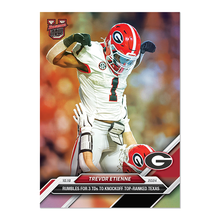 Alternative view of Trevor Etienne - 2024 Bowman U Now Football Card 31 - PR: 1180