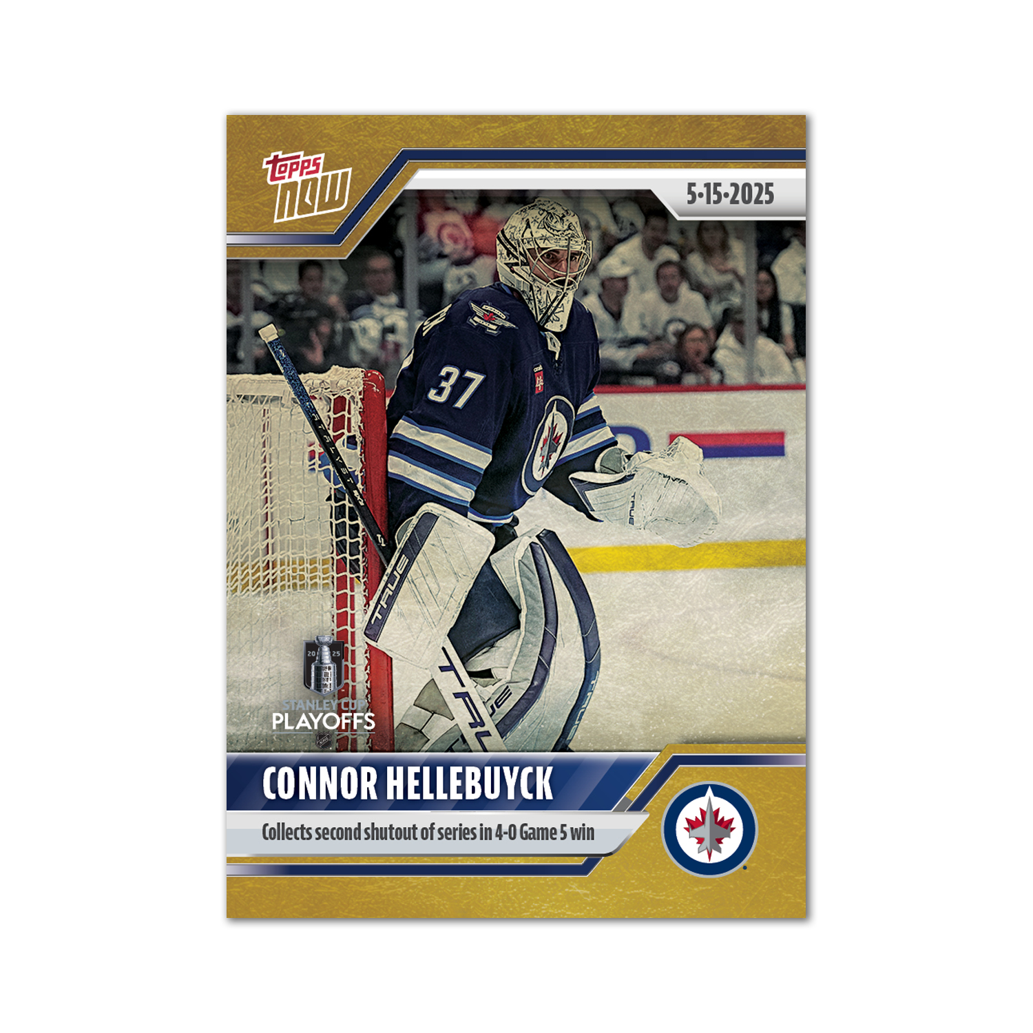Connor Hellebuyck - 2024-25 NHL Topps NOW - Sticker # 186 Pack - PR: 100 - Image 2