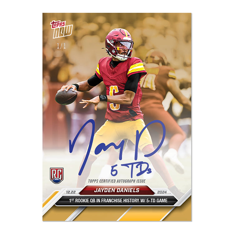 Jayden Daniels - 2024 Topps NOW Football Card 16 - LOOK FOR AUTOS - PR: 8788 - Image 4