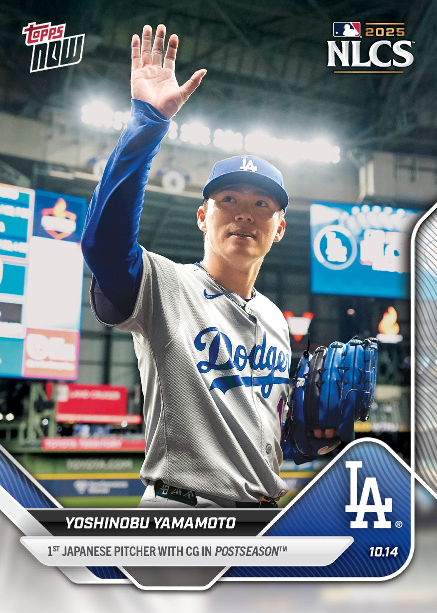 Yoshinobu Yamamoto - 2025 MLB Topps NOW - Card 870 - PR: 16505 - Image 3
