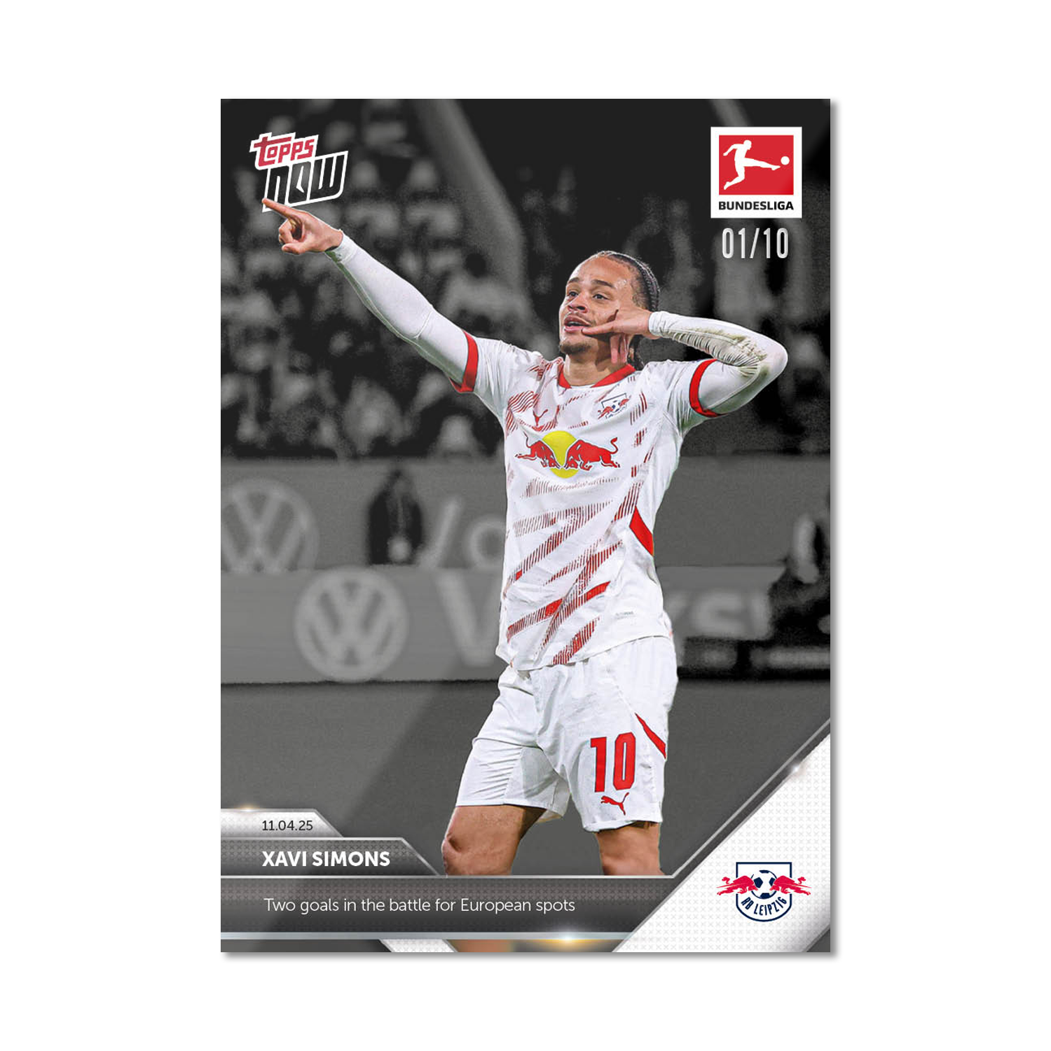 Xavi Simons - 2024-25 Bundesliga Topps NOW Card 162 - PR: 82 - Image 5