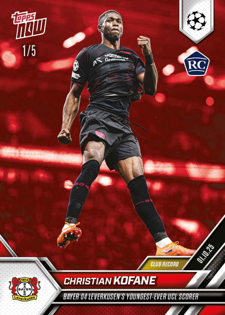 Christian Kofane - 2025-26 UCL Topps NOW - Card 30 - Image 3