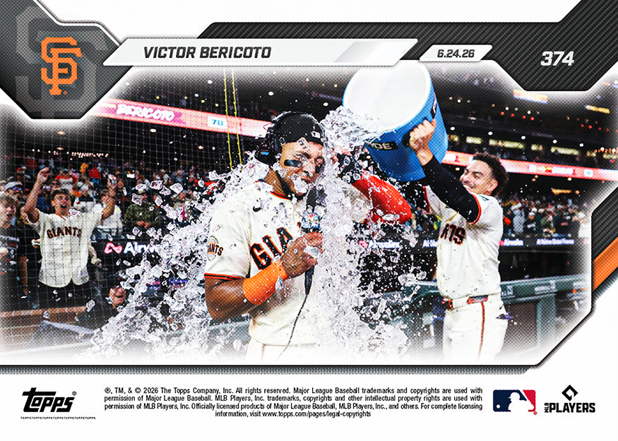 Victor Bericoto - 2026 MLB Topps NOW - Card 374 - PR: 707 - Image 2