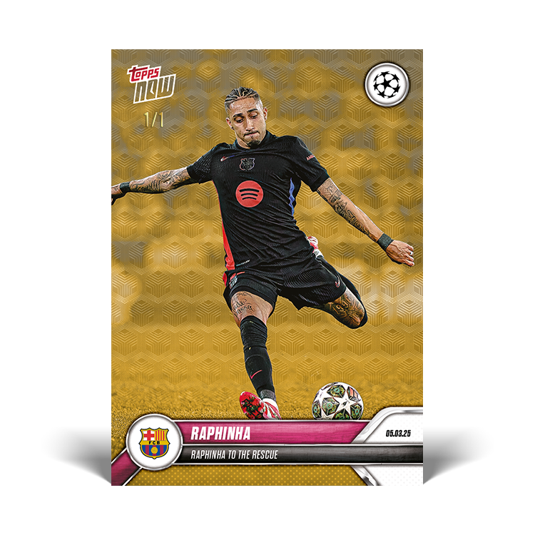Raphinha - 2024-25 UCL Topps NOW Card 117 - PR: 431 - Image 6