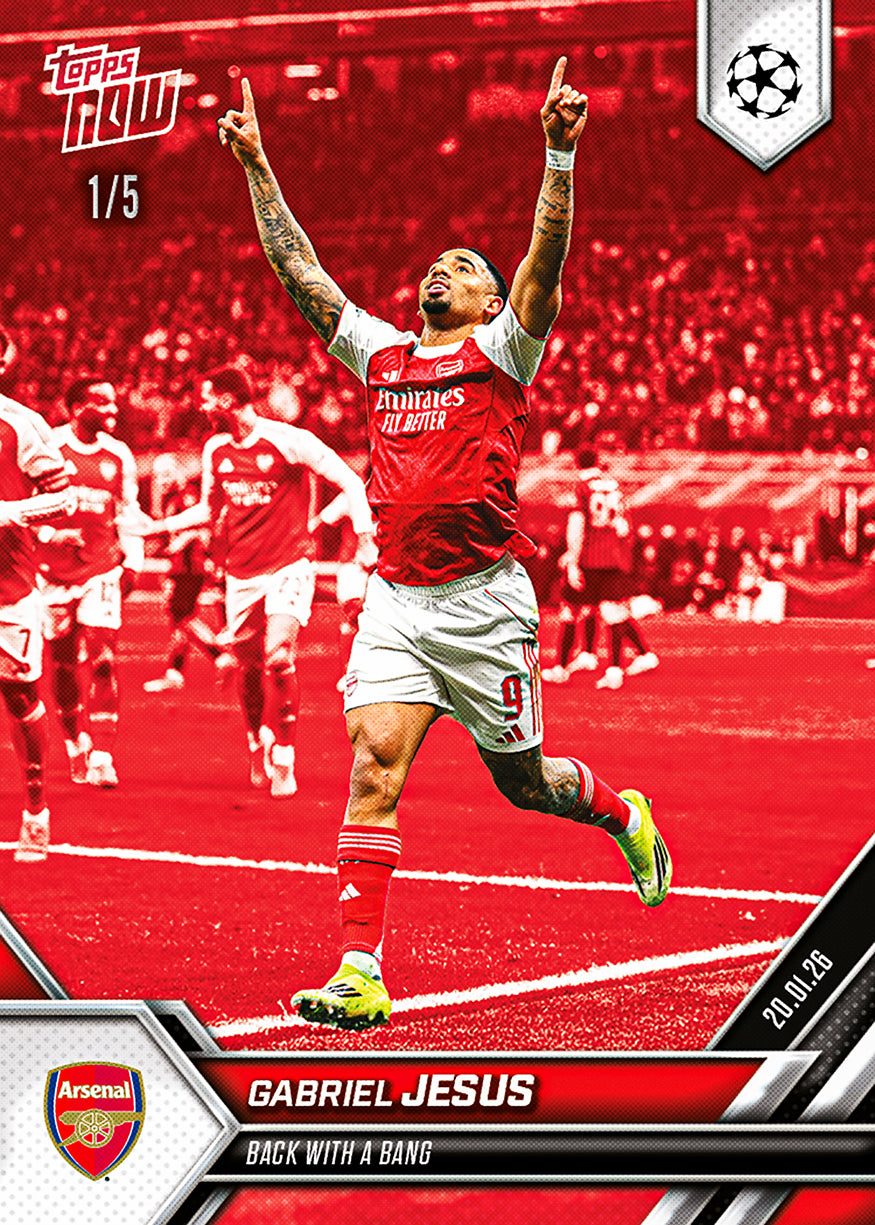 Gabriel Jesus - 2025-26 UCL Topps NOW - Card 73 - PR: 527 - Image 3