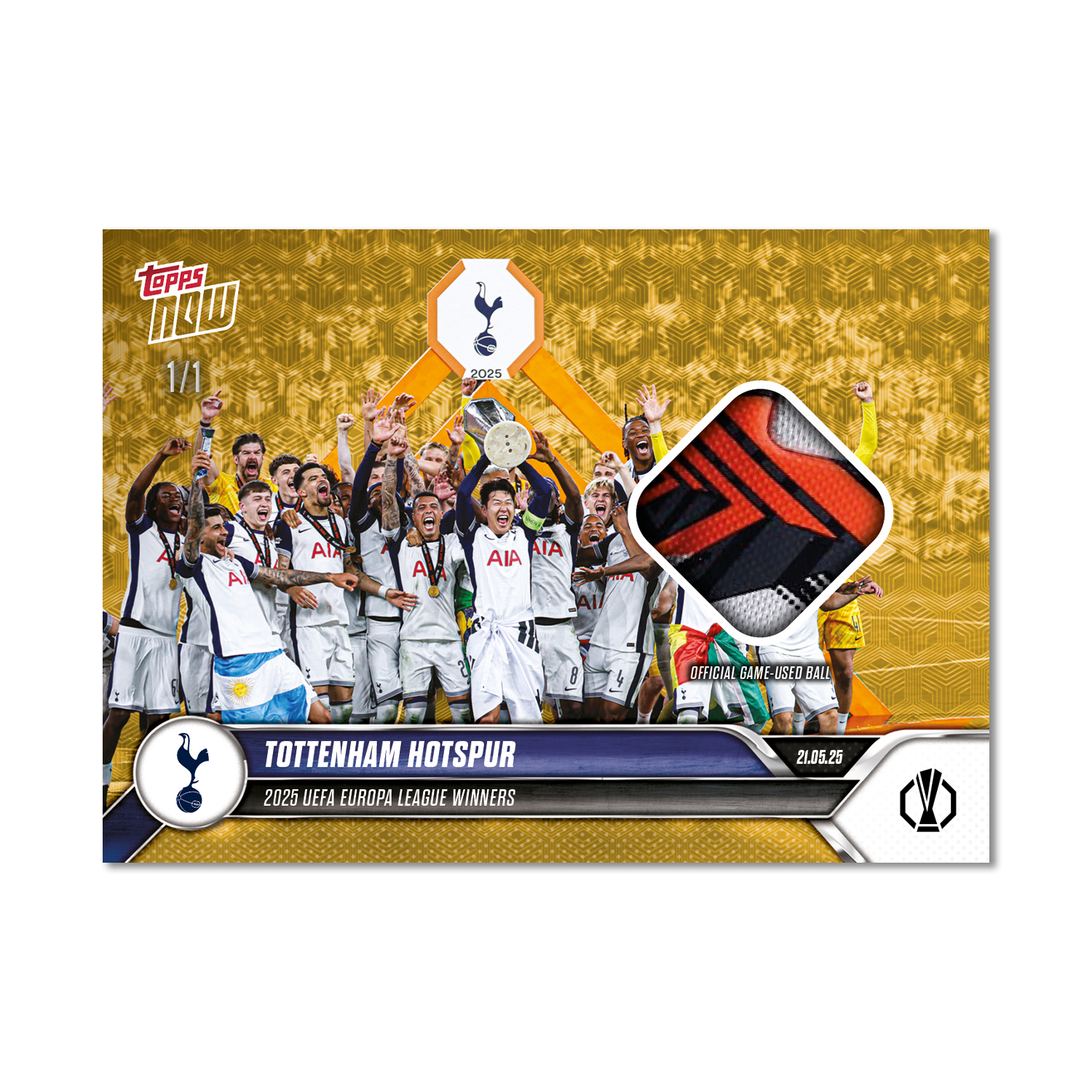 Tottenham Hotspur - 2024-25 UEL Topps NOW Card 34 - LOOK FOR RELIC - PR: 6343 - Image 2