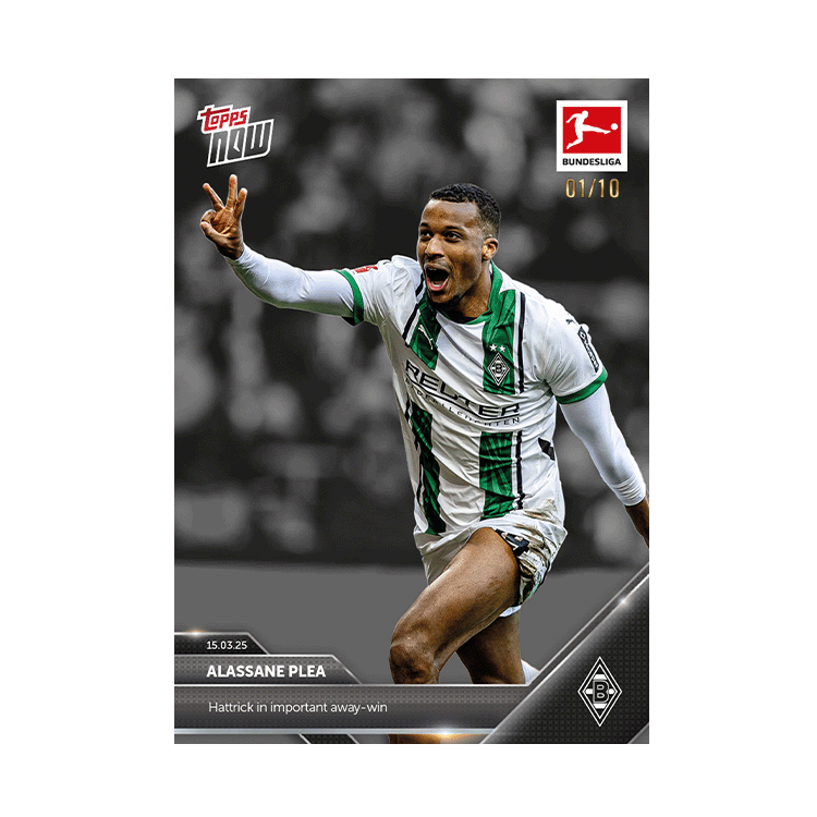 Alassane Plea - 2024-25 Bundesliga Topps NOW Card 145 - PR: 196 - Image 5