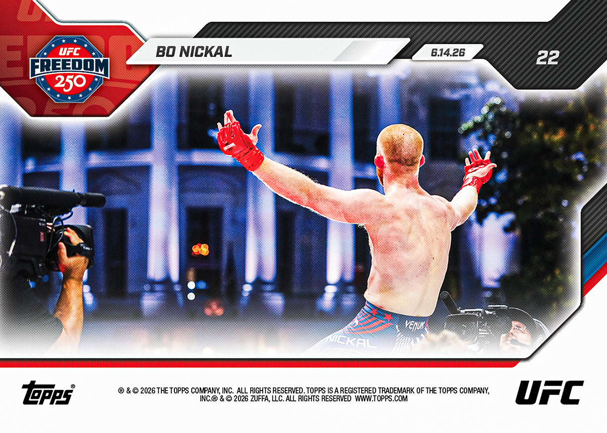 Bo Nickal - 2026 UFC Topps NOW - Card 22 - PR: 2572 - Image 4