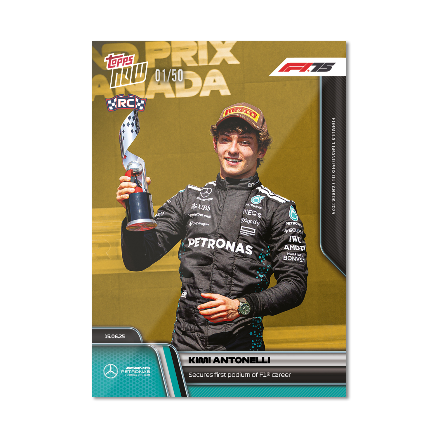 Kimi Antonelli - 2025 Formula 1 Topps NOW - Card 45 - PR: 9978 - Image 6
